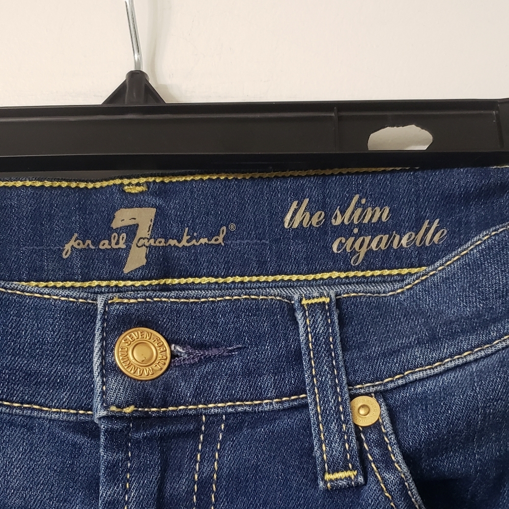 7 For All Mankind The Slim Cigarette MidRise Jeans Size 26